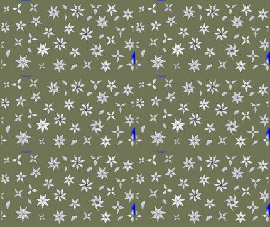 Raster Güzel kumaş deseni. Raster suluboya deseni, narin çiçekler, yeşil çiçekler, tebrik kartı şablonu..