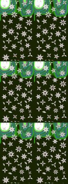 Gömlek, arka plan modelini çiz. Gri ve yeşil renkli çiçekler. Tropik çiçekler.