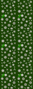 Küçük çiçekli basit bir çiçek çizimi. Moda baskısı, albüm, ambalaj kağıdı ve duvar kağıdı için zarif dekoratif süslemeler. Raster illüstrasyonu. Yeşil ve nötr renklerde şirin çiçekler.