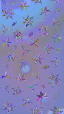 Motley illüstrasyonu. Moda baskıları için zarif bir şablon. Küçük çiçekte güzel bir desen. Küçük renkli çiçekler. Çiçekli bahar çiçekleri.