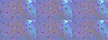 Küçük menekşe ve mavi çiçeklerle oldukça eski bir besin torbası deseni. Tekstil, kumaş, kapaklar, duvar kağıtları, baskı, paket, koleksiyon defteri, örgü, dekupaj için çiçek arkaplanı..