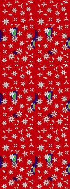 Kırmızı ve nötr renklerde şirin çiçekler. Raster illüstrasyonu. Küçük çiçekli basit bir çiçek çizimi. Moda baskısı, albüm, ambalaj kağıdı, duvar kağıdı için zarif dekoratif süslemeler..