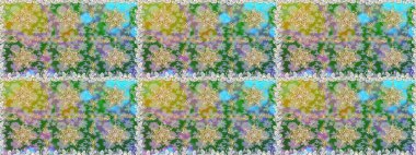 Damask altın soyut çiçek nötr renklerde pürüzsüz desen. Raster illüstrasyonu. Süsleme.