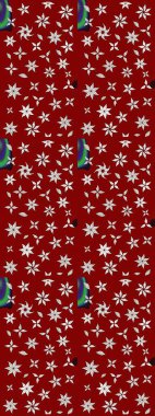 Çiçek buketleriyle klasik bir eskiz şekli. Raster illüstrasyonu. Kırmızı ve nötr renklerde.