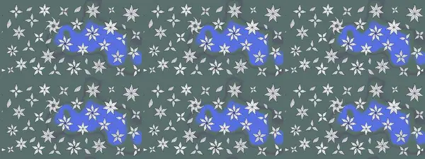 Çiçekli çiçek deseni, suluboya. Süslü kumaş deseni. Raster deseni.