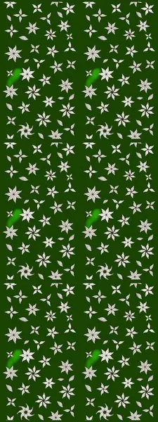 Küçük çiçekli basit bir çiçek çizimi. Moda baskısı, albüm, ambalaj kağıdı ve duvar kağıdı için zarif dekoratif süslemeler. Raster illüstrasyonu. Yeşil ve nötr renklerde şirin çiçekler.