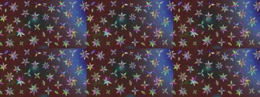 Çiçekli karalama şeklinde Raster çiçek deseni. Nazikçe, güzel çiçek arkaplanı. Kahverengi ve mor renkte çiçekler.