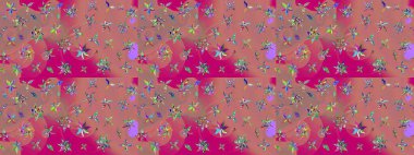 Raster hisseleri. Suluboya, elle çizilmiş. Eskiz arkaplan modeli. Pembe ve morumsu çiçekler..