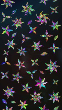 Gri ve mavi çiçekli bahar çiçekleri. Moda baskıları için zarif bir şablon. Motley illüstrasyonu. Küçük renkli çiçekler. Küçük çiçekte şirin desenler.