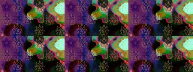 Mor ve kahverengi renkte çiçekler. Çiçekli karalama şeklinde Raster çiçek deseni. Nazik, narin çiçek arkaplanı.