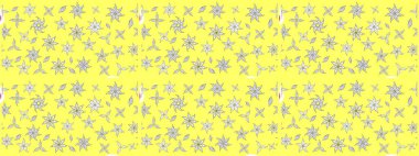 Raster illüstrasyonu. Sarı ve beyaz renklerde. Anti-stres için Raster soyut şablon sayfası.