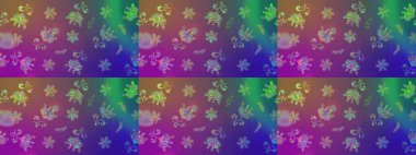 Modern çiçek arkaplanı. Parlak renkli çiçekleri ve mor ve mor renkli yaprakları olan harika bir çiçek deseni. Halk tarzı. Moda baskıları için zarif bir şablon.