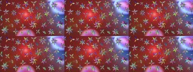 Kahverengi ve kırmızı renkte çiçekli çiçek deseni. Suluboya tarzında kahverengi ve kırmızı renkte çiçekler.