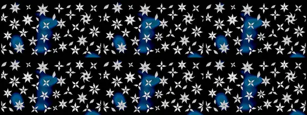 Raster illüstrasyonu. Siyah ve nötr renklerde güzel bir tekstil. Suluboya çiçekli çiçek deseni.