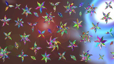 Yazdır. Güzel kumaş deseni. Renkli Yaz Temalı eskiz kalıbı. Düz Çiçek Elementleri Tasarımı. Raster çiçekli arka plan. Güzel çizim şekli..