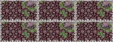 Tomurcukları çiçek olan sevimli bir çiçek deseni. Kusursuz bir geçmişi var. Raster illüstrasyonu. Kumaş, tekstil, duvar kağıdı baskısı için. Eski usul. Raster..