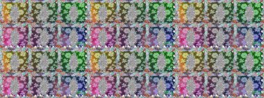 Tarafsız renklerde etnik çiçeklerle kusursuz bir desen. Raster Çiçek İllüstrasyonu güzel tekstil..