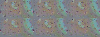 Nazik, narin çiçek arkaplanı. Çiçekli karalama şeklinde Raster çiçek deseni. Gri ve nötr renkte çiçekler.