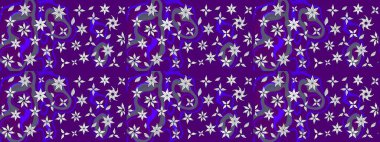 Mor ve mor renkte çiçeklerle çizilmiş çiçek deseni. Çiçekler mor ve mor renkler suluboya tarzında.