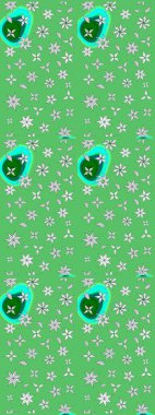 Raster illüstrasyonu. Robot resim. Küçük çiçekte sevimli çiçek deseni var..