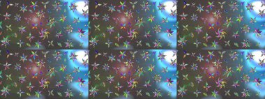 Çiçek ve yapraklı çiçek deseni. Küçük çiçekli şirin bir desen. Raster illüstrasyonu.