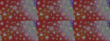 Eskiz arkaplan modeli. Vadinin çiçekleri kahverengi ve gri renklerde. Suluboya, elle çizilmiş. Raster - stok.