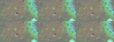 Renkli Bahar Teması eskiz kalıbı. Düz Çiçek Elementleri Tasarımı. Raster Modaya uygun kumaş deseni. Gri ve bej renkli şirin çiçek deseni.