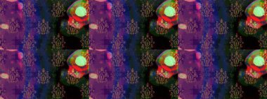 Kar tanesi raster deseni. Raster illüstrasyonu. Mor ve mavi renkte kar taneleri. Renkli arka planda izole tatlı kar taneleri.