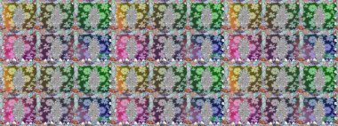 Tarafsız renklerde etnik çiçeklerle kusursuz bir desen. Raster Çiçek İllüstrasyonu güzel tekstil..