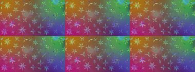 Raster illüstrasyonundaki çiçek desenli çizim. Kahverengi ve mor renklerde. Güzel kumaş deseni. Raster illüstrasyonu.