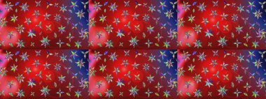 Çiçek desenli eskiz, darbeler, sıçramalar, yaz çiçekleri. Kırmızı ve pembe renkte çiçekler. Raster illüstrasyonu.