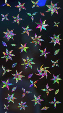 Parmak izi, kumaş, duvar kâğıdı, tekstil için raster dokusu. Nakış desenli çiçek deseni. Renkli grunge soyut arkaplanı Cologray ve mavi çiçeklerle zenginleştir.