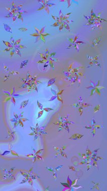 Güzel kumaş deseni. Raster illüstrasyonu. Bahar çiçekli güzel bir çiçek deseni..