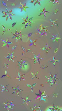 Renkli Bahar Teması eskiz kalıbı. Taslak desenli, modaya uygun kumaş deseni. Raster illüstrasyonu. Şirin çiçek elementleri. Düz Çiçek Elementleri Tasarımı.