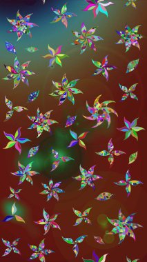 Eskiz arkaplan modeli. Kahverengi ve kırmızıda çiçekler. Raster hisseleri. Suluboya, elle çizilmiş.