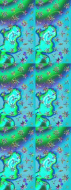 Raster Henna dövme stili. Etnik Mandala süsü. Kızılderili desenli desenli desenli şal deseni. Tekstil, tebrik kartı, boyama kitabı, telefon kılıfı baskısı için kullanılabilir.