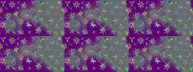 Renkli Bahar Teması eskiz kalıbı. Düz Çiçek Elementleri Tasarımı. Raster illüstrasyonundaki çiçek desenli çizim. Süslü kumaş deseni.