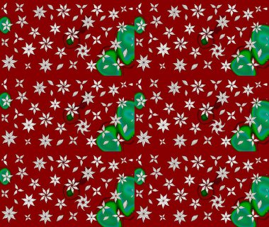 Yaprak ve çiçeklerin suluboya resimleri, kırmızı renklerde çizimler. Kibarca, kırmızı renkte bahar çiçekleri. Raster illüstrasyonu.