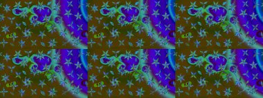 Küçük çaplı çiçeklerdeki basit şirin desenler. Tekstil veya kitap kapakları, imalat, duvar kağıtları, baskı, hediye paketi ve yapıştırma kitabı için çiçek eskizi geçmişi. Raster illüstrasyonu.