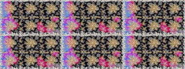 Kusursuz raster arka plan. Duvar kâğıdı barok, İspanyol kumaşı. Gri renklerdeki altın elementler. Şık bir grafik desen. Çiçek deseni.