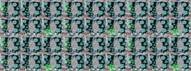 Renkli etnik çiçeklerle kusursuz bir desen. Raster Çiçek İllüstrasyonu güzel tekstil..