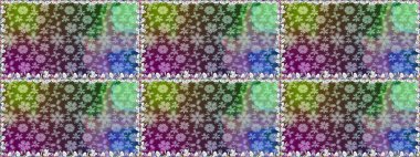 Yeşil renkli çiçekler. Raster düz çiçekleri pürüzsüz desen. Tasarım hediye paketi, tebrik kartları, posterler ve afiş tasarımı.