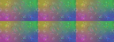 Yaz çiçekleri teması. Suluboya resim taklit Raster çizimi. Yeşil ve nötr renkler. El çizimi, soyut ve süslü elementler. Klasik çiçekler..