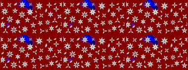 Motley illüstrasyonu. Çiçekli bahar çiçekleri. Küçük renkli çiçekler. Moda baskıları için zarif bir şablon. Küçük çiçekte şirin desenler.