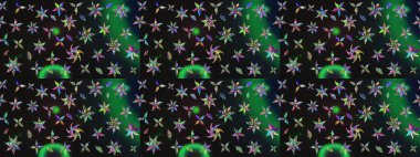 Üzerinde gri ve yeşil renkler olan çiçek desenleri çiz. Suluboya tarzında gri ve yeşil renkte çiçekler.