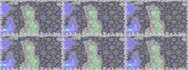 Renkli Bahar Temalı Kusursuz Arkaplan. Süslü kumaş deseni. Düz Çiçek Elementleri Tasarımı. Raster illüstrasyonunda kusursuz çiçek deseni.