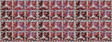 Klasik çiçekler. Yaz çiçekleri teması. El çizimi, soyut ve süslü elementler. Kahverengi renkli. Suluboya resim taklit Raster illüstrasyonu.