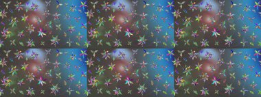 Klasik çiçek desenli. Paketleme, tekstil, duvar kâğıdı için çiçek eskizi. Yumuşak fayans. Raster 'ın taze dokusu. Yumuşak pamuk tasarımı.