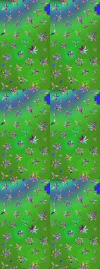 Raster illüstrasyonu. Küçük çiçekli şirin bir desen. Çiçek ve yapraklı çiçek deseni.