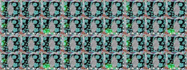 Renkli etnik çiçeklerle kusursuz bir desen. Raster Çiçek İllüstrasyonu güzel tekstil..